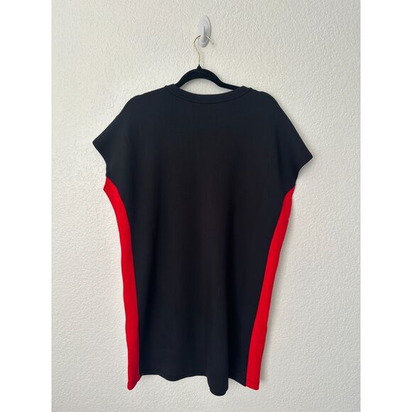 SPANX Colorblock Mini T-Shirt Dress Black White Red Size XL - Picture 6 of 9